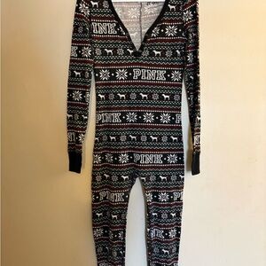 Victoria's Secret Black and White Pajama Onesie